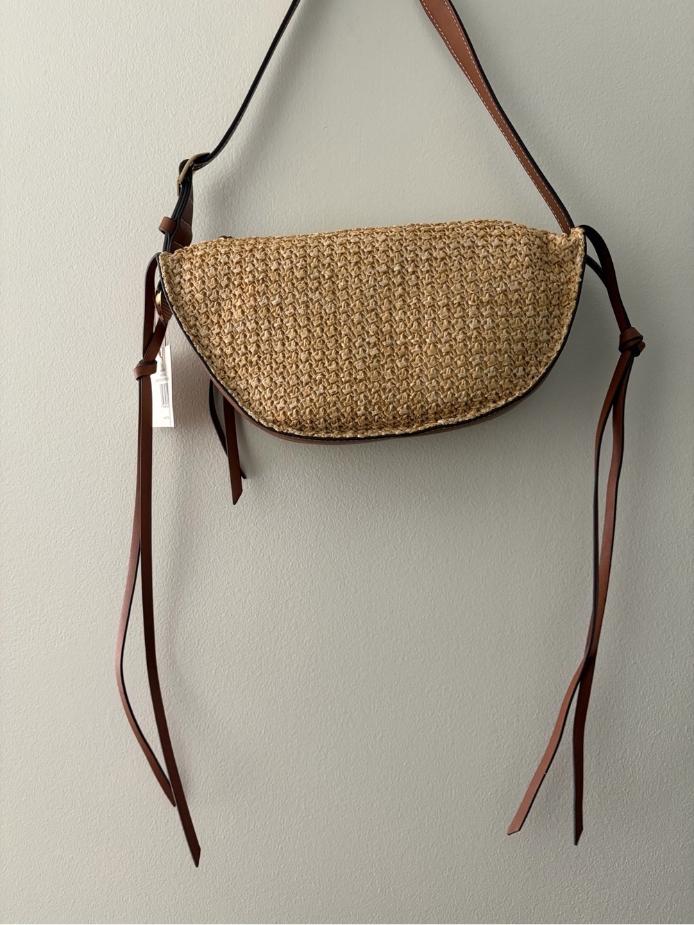 NWT Anthropologie Dolce Vita Monaco Raffia Shoulder Bag - Picture 6 of 9